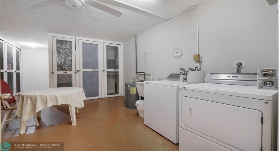 Laundry across from unit