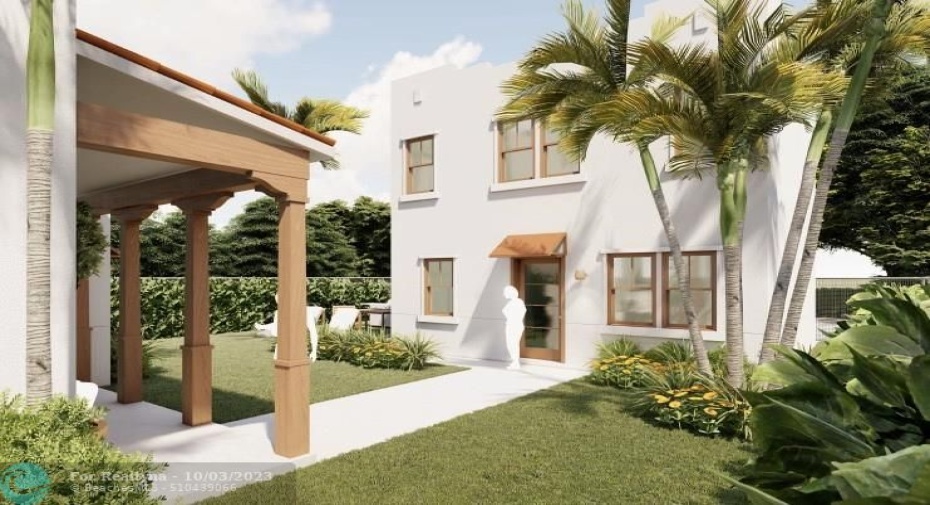 Rendering of 2 story ADU Zoned for lot