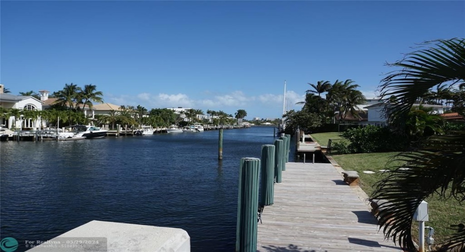 Dock view of the Intracoastal to the East