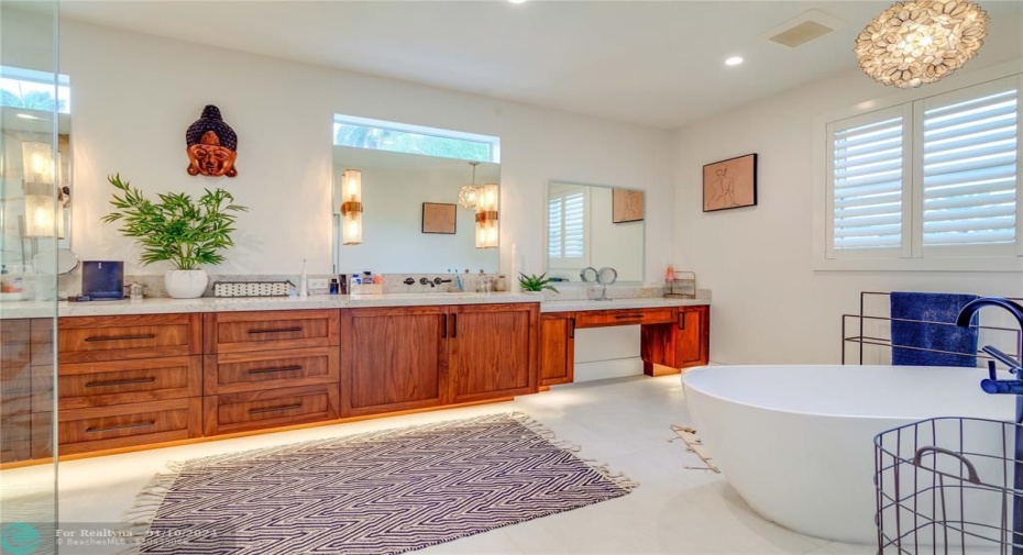 Master bathroom with luxurious soaking tub