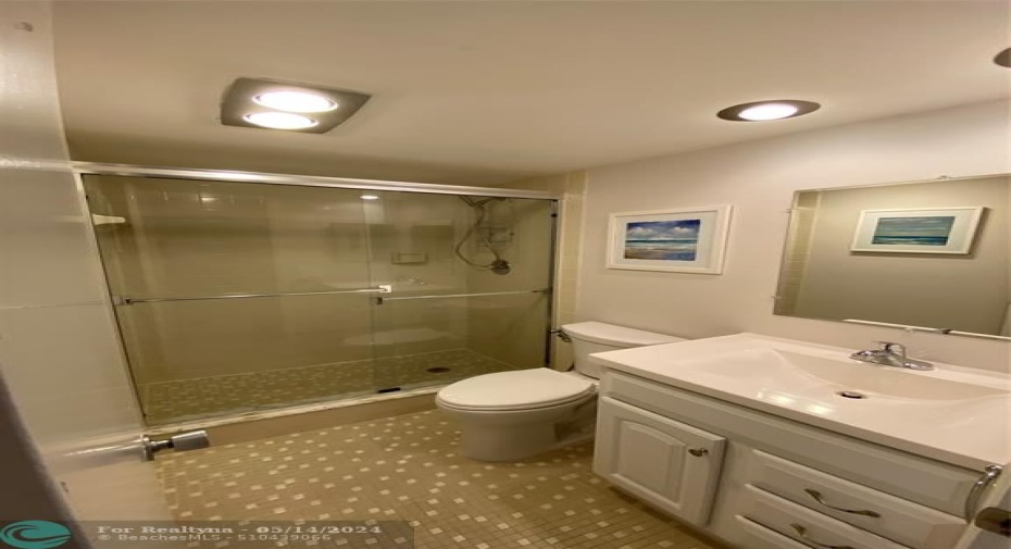 2nd full Bathroom with  Glass Shower Doors