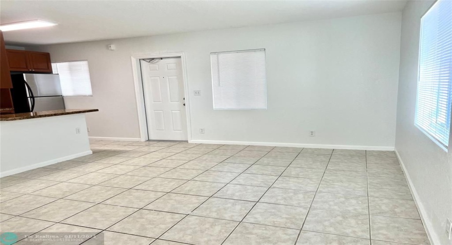 Living room and kitchen