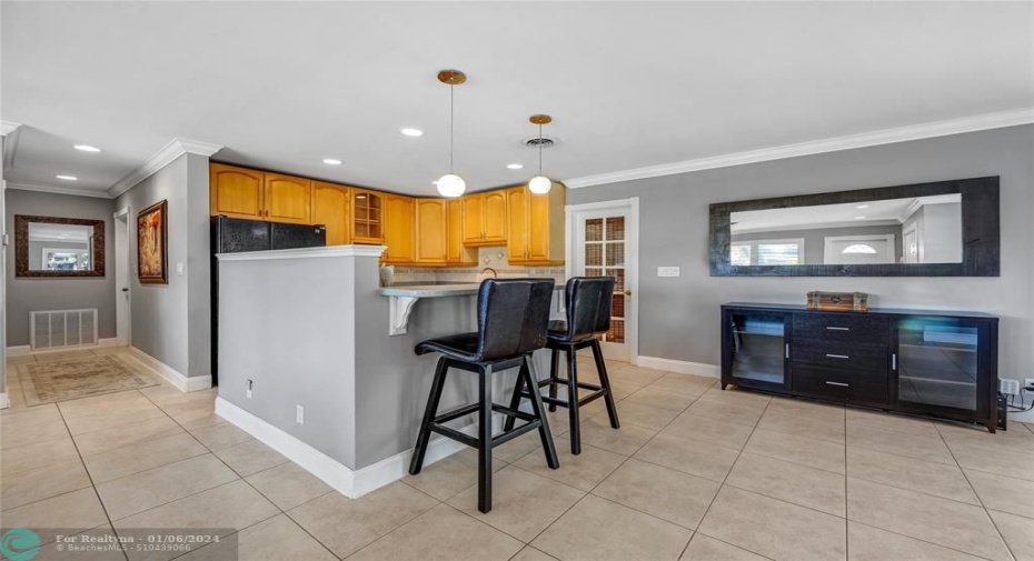 Kitchen with Bar Seating