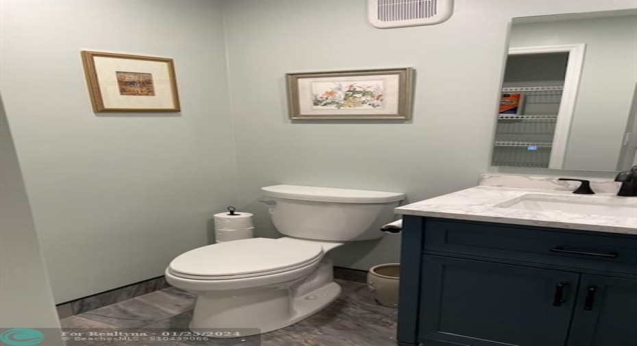 Newly remodeled powder room