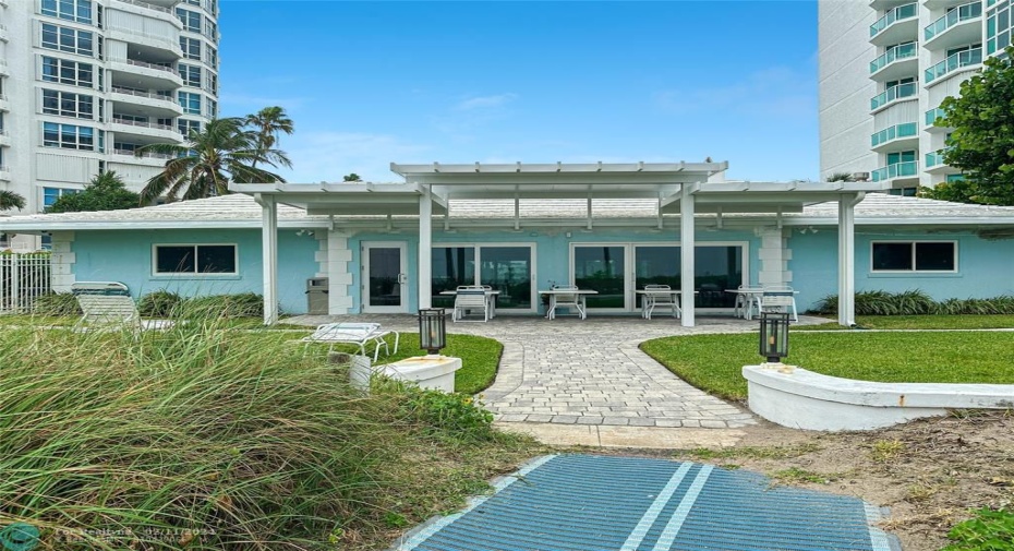 Clubhouse with 100ft private Atlantic Beach Access