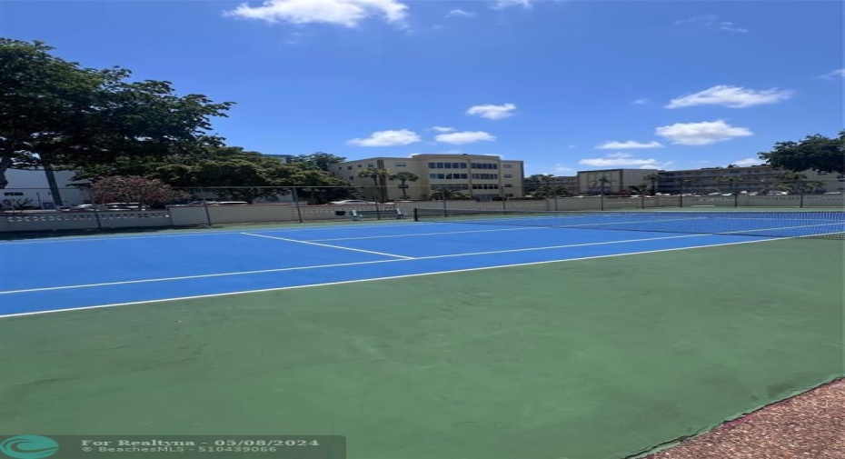 The Oakland Club Tennis courts directly across st