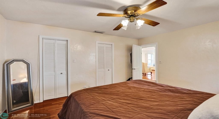 Bedroom 1 with 2 closets