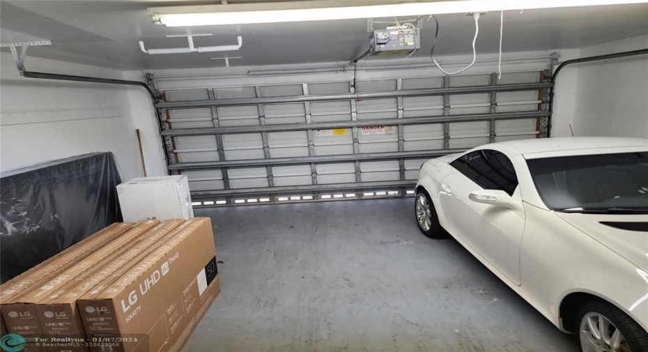 Big 2 car garage, impact door