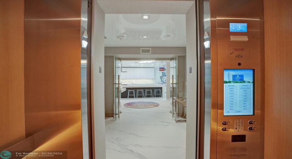 PRIVATE ELEVATOR FOYER ENTRY