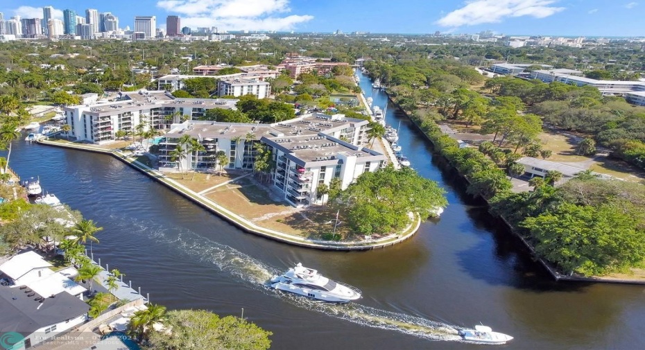 Aerial View of River Reach and Downtown Fort Lauderdale
