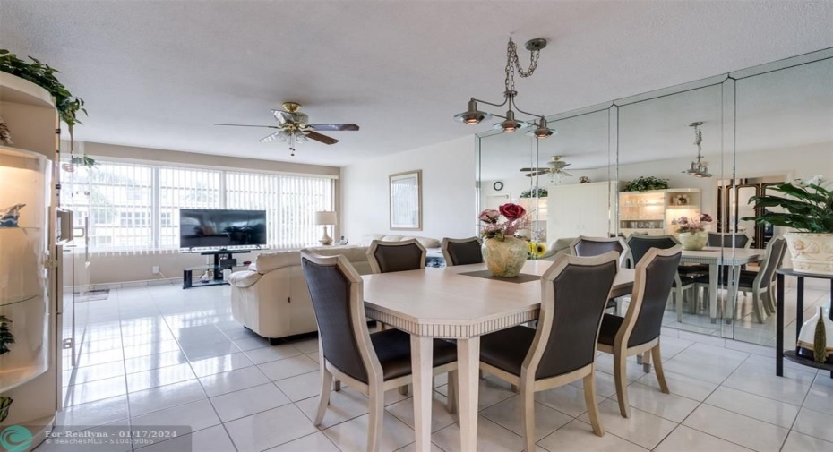 Spacious living - dining area