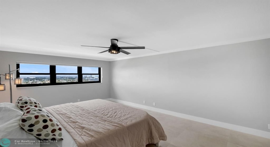 Primary Bedroom with Ocean and Intracoastal views