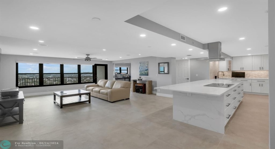 Spacious Open Concept Design with ocean and Intracoastal views