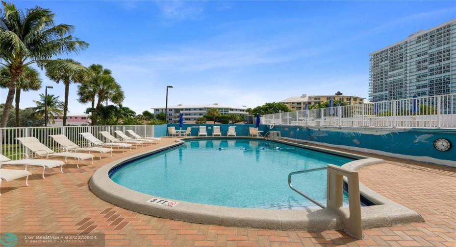Large heated pool perfect for after the beach or a relaxing day.