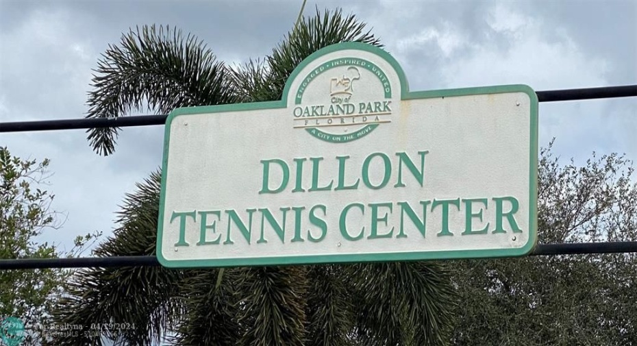 Just across the street from the Dillon Tennis Center