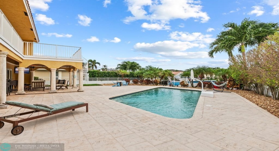 Large deck and Saltwater pool