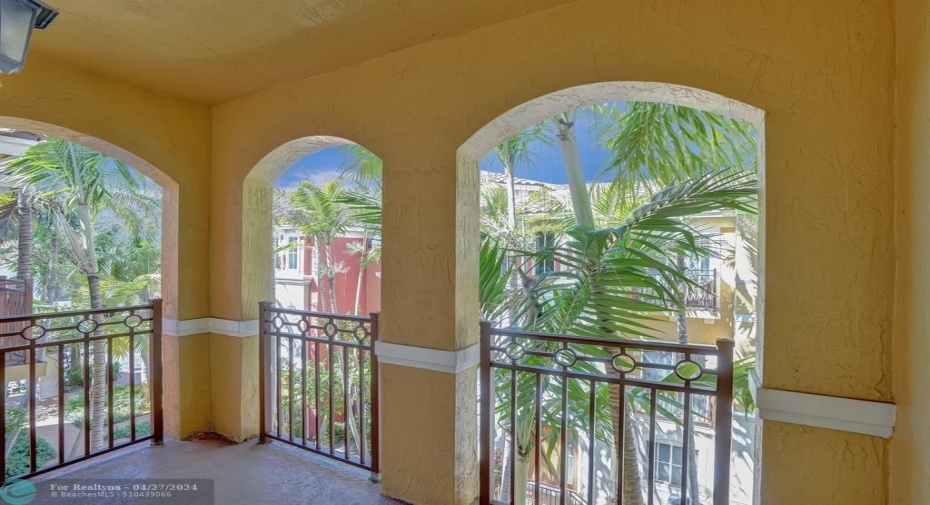 3rd floor balcony off of master bedroom.