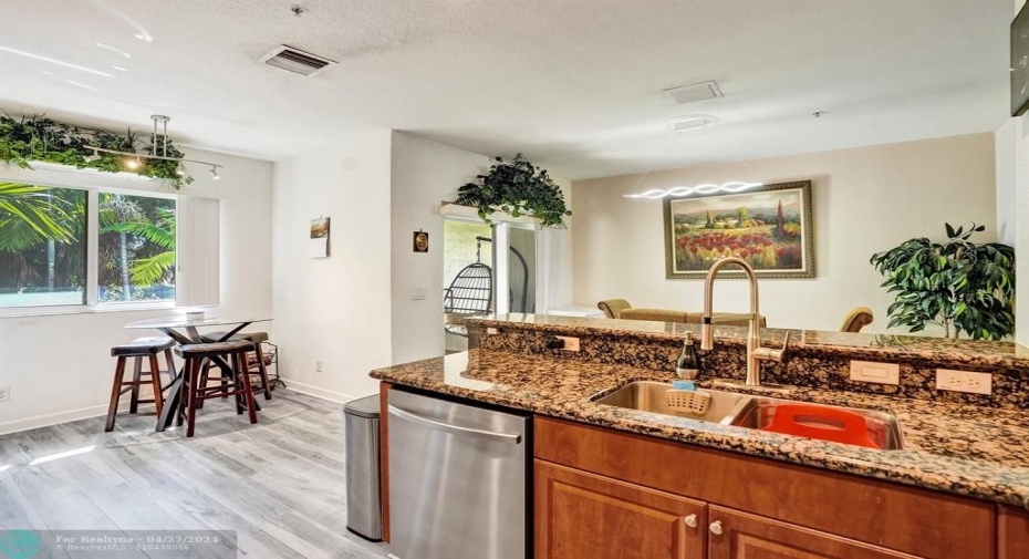 Breakfast area off of the kitchen.