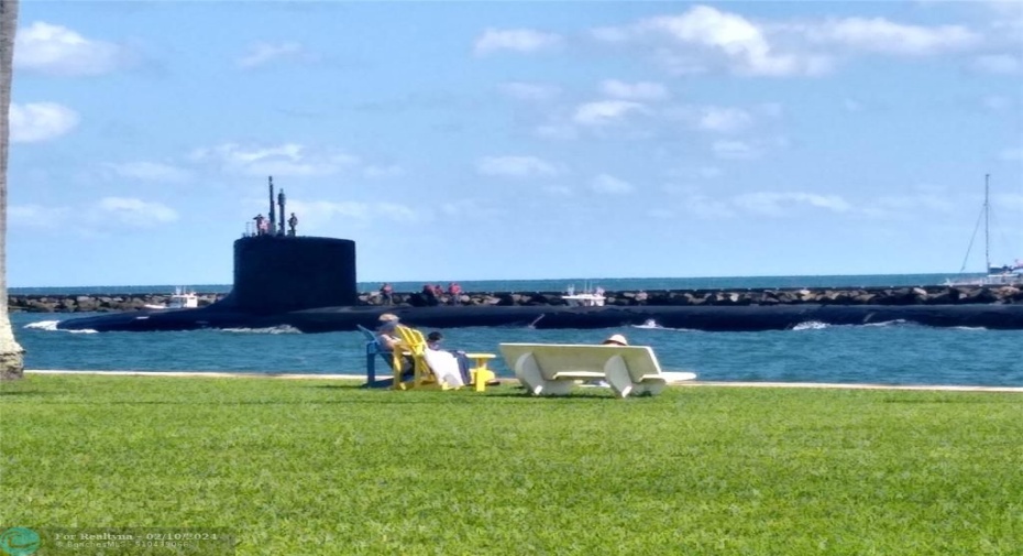 So amazing to see the submarine up close at Sky Harbour East