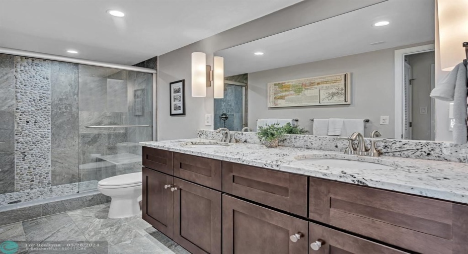 Guest Bathroom with Double Sinks