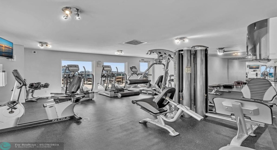 State of the Art Rooftop Gym with Ocean, Intracoastal & City Views!