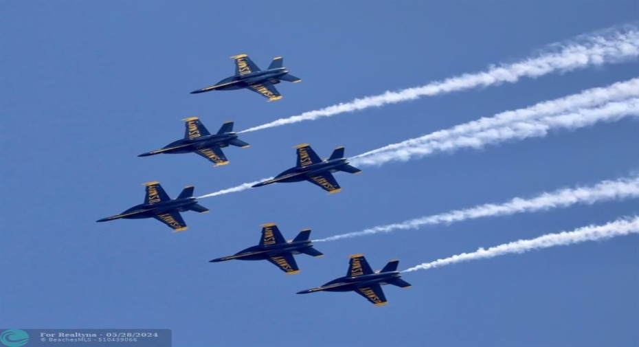 Famed Fort Lauderdale Air Show view from the unit!