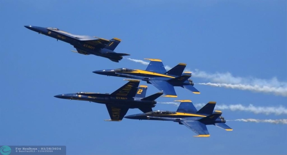 Famed Fort Lauderdale Air Show view from the unit!