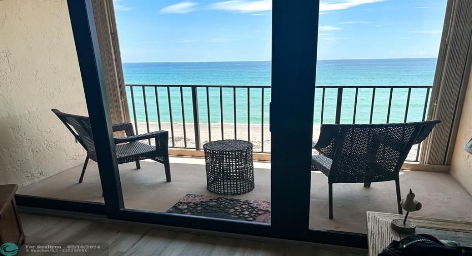 Balcony with View of Ocean and Beach