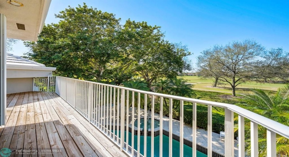 Gorgeous golf and water views from your upper deck!