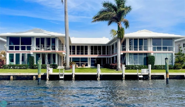 From the water. Unit is in the middle right of center.