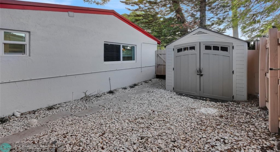 Extra Storage in large new shed.