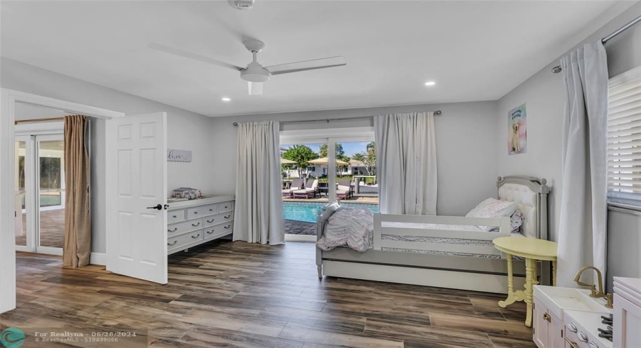 Third Bedroom offers sliders out to the pool and backyard and large and spacious