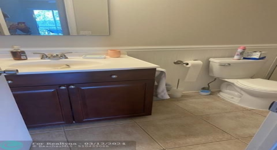 Guest Bath Vanity and toilet