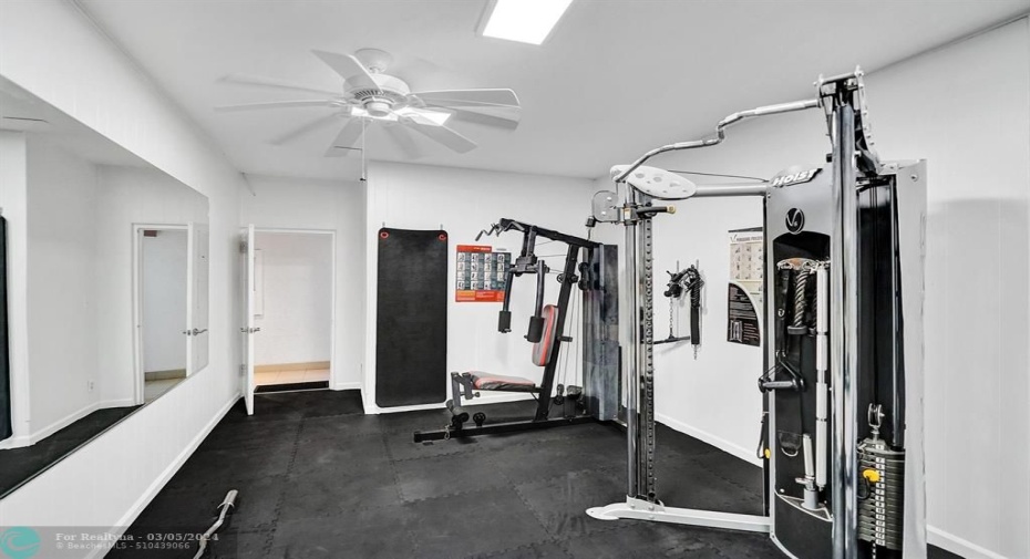 Fitness room.