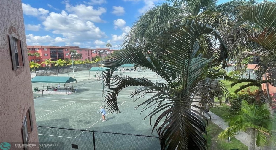 View of Tennis Cts. from 2nd Bedroom