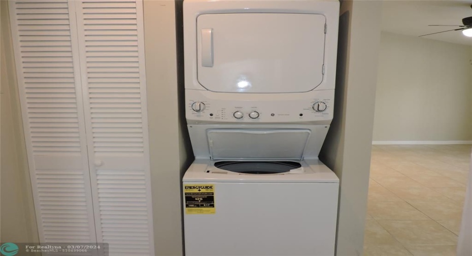 NEW LARGE CAPACITY STACKABLE WASHER & DRYER