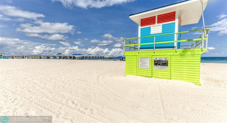 Pompano Beach  Colorful Lifeguard Stands
