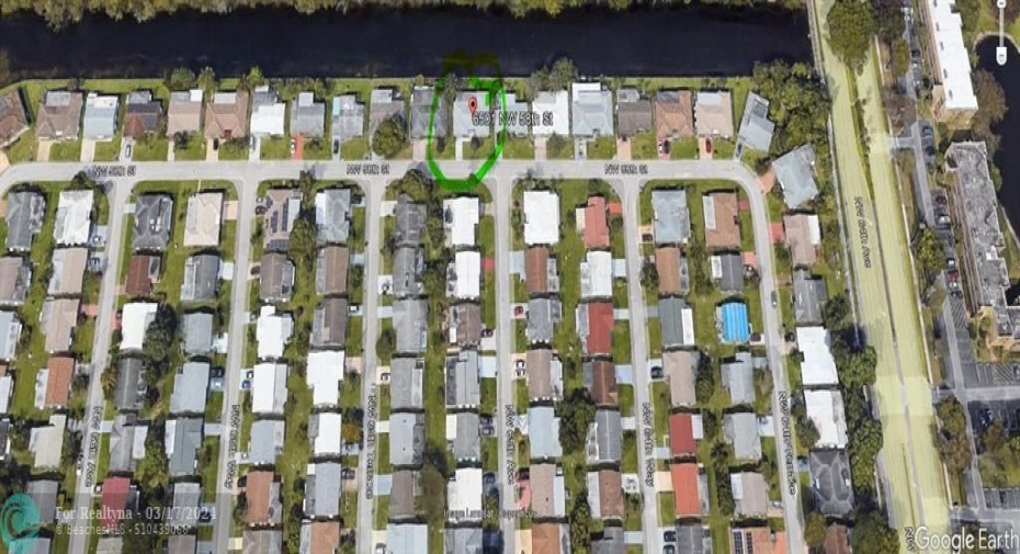 Aerial View of House Location on House