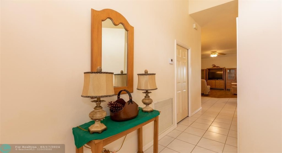 Hallway leading to Family Room