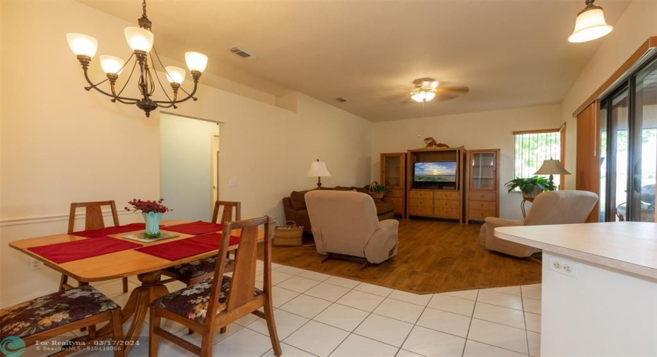 Eat-in Kitchen area and Family Room