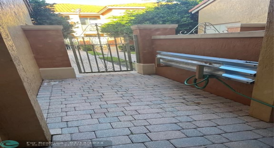 View from Family Room to 2nd Courtyard