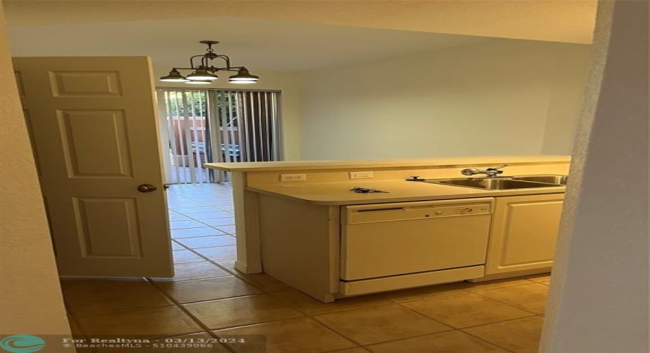 Kitchen into Family room