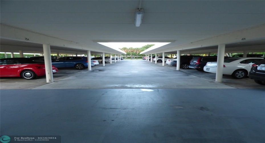 Carport Parking Spaces in front of the building