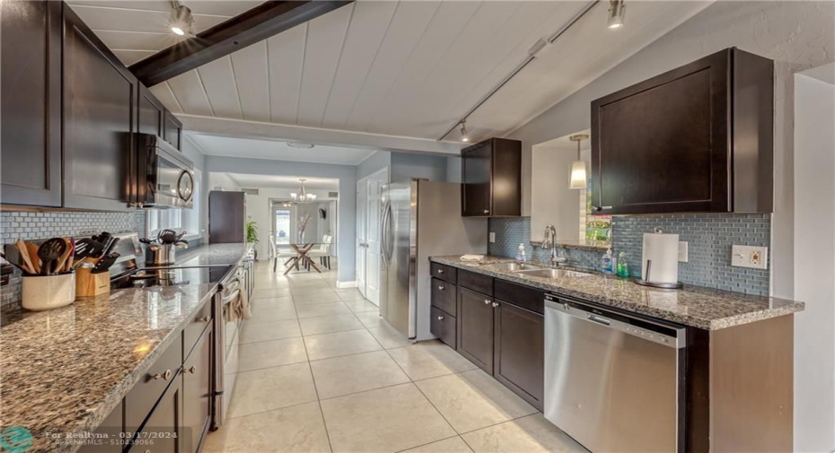 Main House Expansive Kitchen with Stainless Steel Appliances