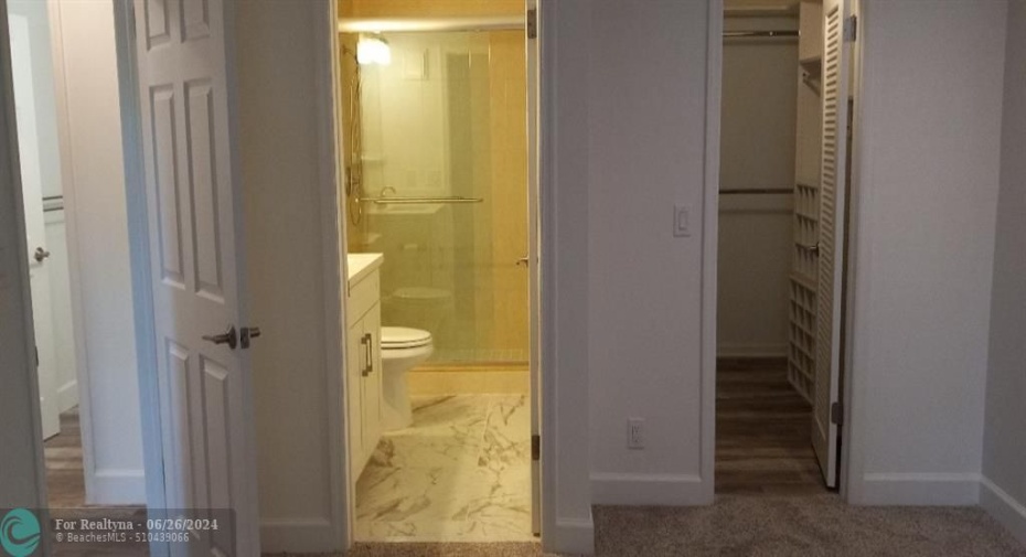 Master bath and closet