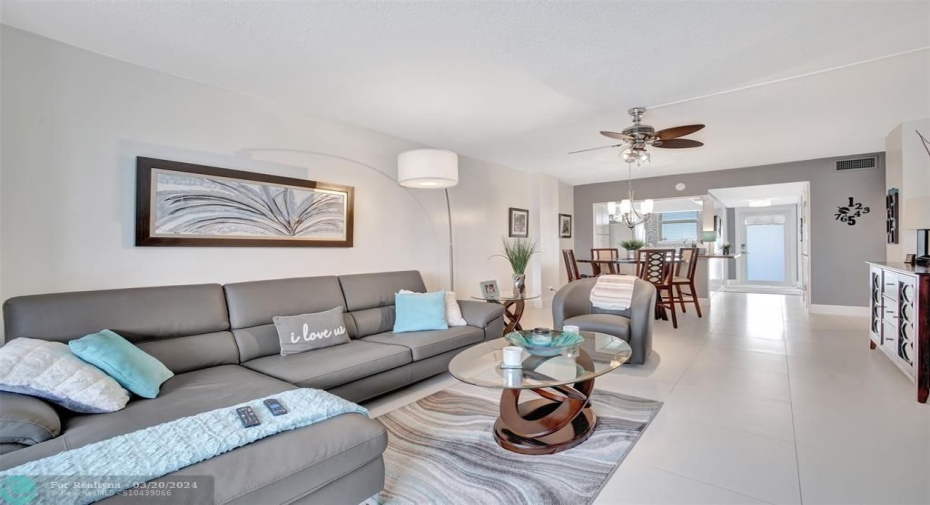 TASTEFULLY DECORATED LIVING ROOM AND DINING ROOM