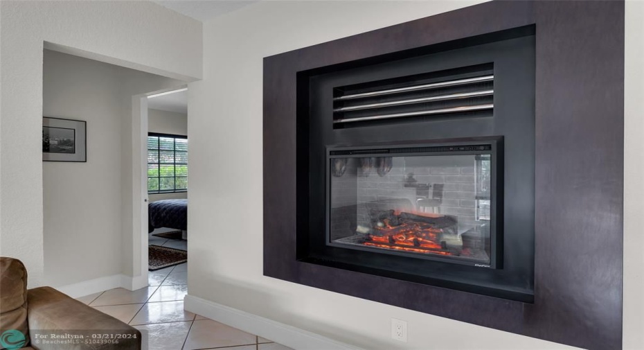 Electric Fireplace in Living Room