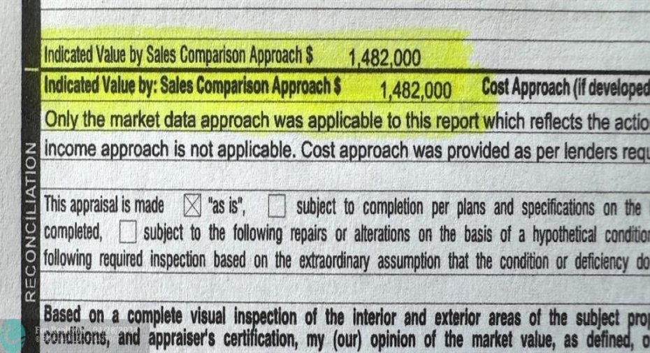 Appraisal value: $1,482,000. List price is $300,000 below appraisal!