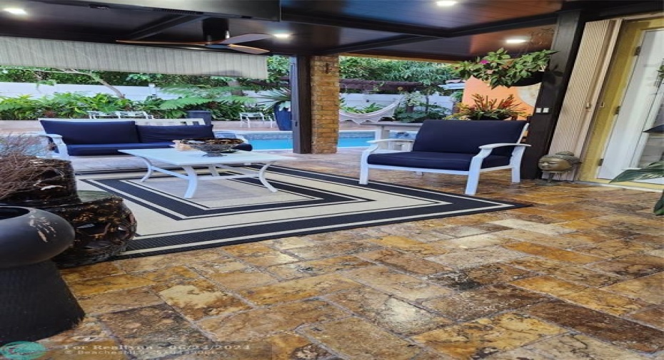 covered patio marble floor