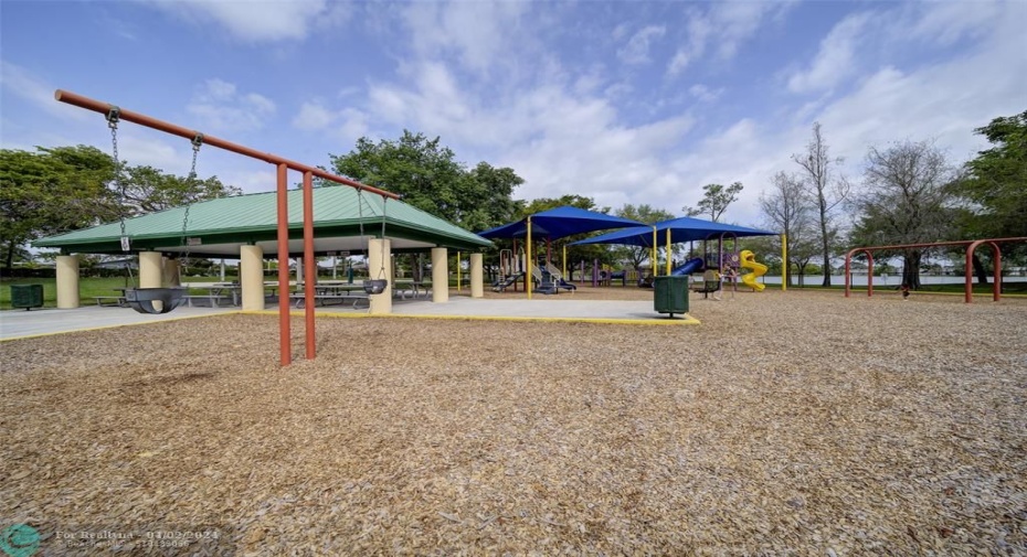 Playground in park across the street